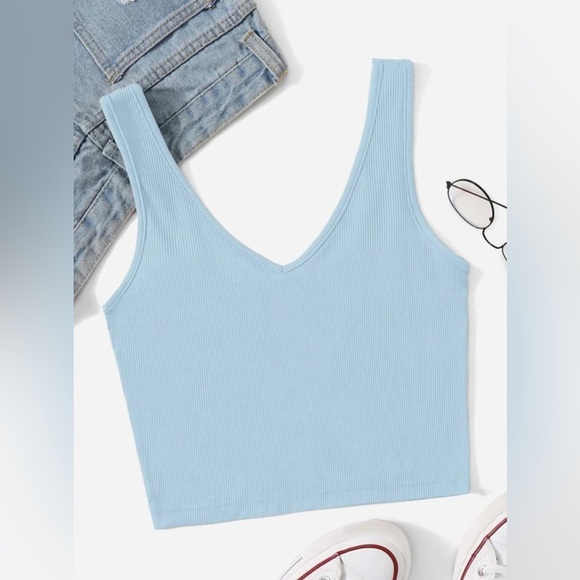 SHEIN Solid Rib Knit Tank Top - Picture 1 of 2